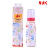 正品 NUK 标准口PP彩色塑料奶瓶240ml 带硅胶1号奶嘴